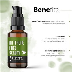 ANTI ACNE Face Serum, Luster (АНТИ АКНЕ сыворотка для лица, Ластер), 30 мл.