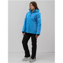 Горнолыжный костюм женский зимний синего цвета 001_1S