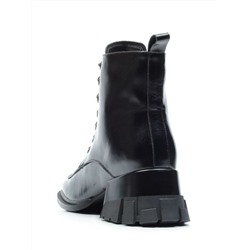 CYY11-1 BLACK Ботинки демисезонные женские (натуральная кожа, байка) размер 36