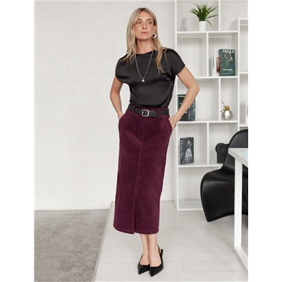 Блузка из стаина с коротким рукавом