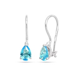 Серьги из серебра топаз кварц, С1396г