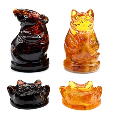 Шашки "Кошки - мышки" 27*28мм цв.медовый, кофейный
