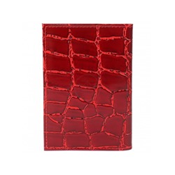 Обложка для автодокументов Croco-АВ-100 н/к,  красный скат (74)  208469