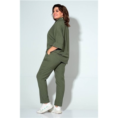 Liona Style 862 зеленый, Брюки,  Блуза