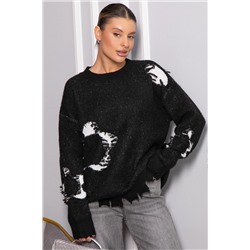 Свитер рваный Наиль (черный) Б14419-13М