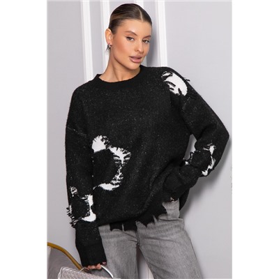 Свитер рваный Наиль (черный) Б14419-13М