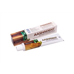Зубная паста AASHADENT КОРИЦА И КАРДАМОН укрепление зубной эмали и профилактика кариеса, Aasha Herbals, 100 г.