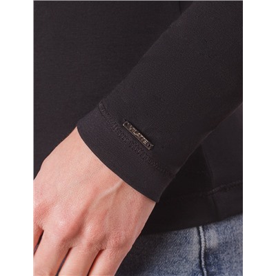 Лонгслив из премиального хлопка с эластаном