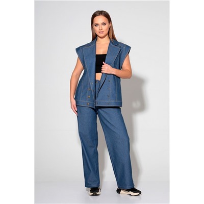 Liona Style 868 синий, Брюки,  Жилет