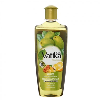 Vatika OLIVE Enriched Hair Oil, Dabur (Ватика ОЛИВА Масло для волос, питание и защита, Дабур), 200 мл. - СРОК ГОДНОСТИ ДО 31 МАЯ 2025 ГОДА