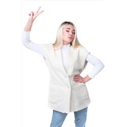 Женский жилет WOOL, цвет ВАНИЛЬ, цвет БЕЛЫЙ