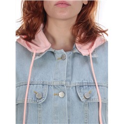 802 BLUE/PINK Джинсовый жилет женский (100% хлопок) размер 48