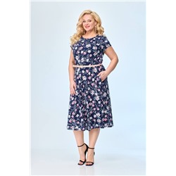 TrikoTex Stil М14-19 синий/цветы, Платье