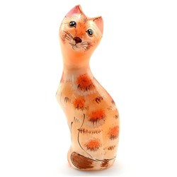 Скульптура из селенита "Кошка бенгальская" 55*40*140мм
