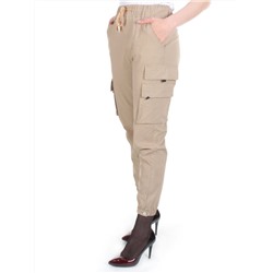 A655-9 DARK BEIGE Джоггеры женские Overlord Eagle (100% лён) размер W25