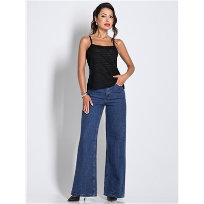 Топ черный с рюшами