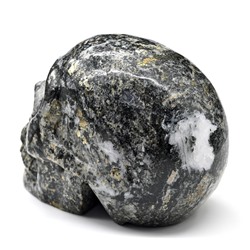 Резной череп из камня пирит 90*59*68мм, 663г
