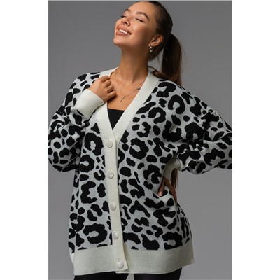 Женский удлиненный кардиган оверсайз на пуговицах Happyfox