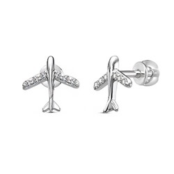 Серьги из серебра куб.циркон., В10-1275