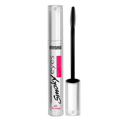 Тушь д/ресниц SMOKY EYES Эффект умножения и удлинения (силик.щеточка) LuxVisage