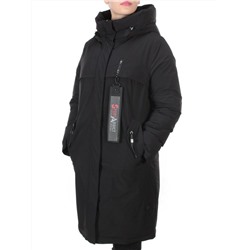 21-976 BLACK Куртка зимняя женская  AIKESDFRS (200 гр. холлофайбера) размеры 48-50-52-54-56-58