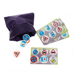 Лото с пластиковыми фишками «Знаки дорожного движения»