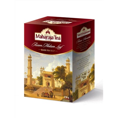ASSAM MEDIUM LEAF Black Tea FBOP, Maharaja Tea (АССАМ СРЕДНЕЛИСТОВОЙ черный чай, Махараджа чай), 250 г.