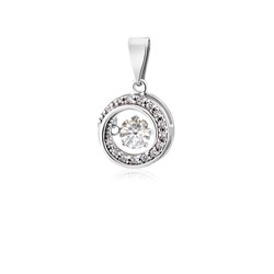 Подвеска из серебра куб.циркон., А-2137866/9