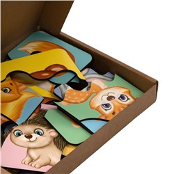 Пазлы из дерева «Лесные жители» 24 элемента.  Серия «Зигзаг пазлы»