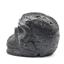 Череп из черной лавы 77*48*59мм, 350г.