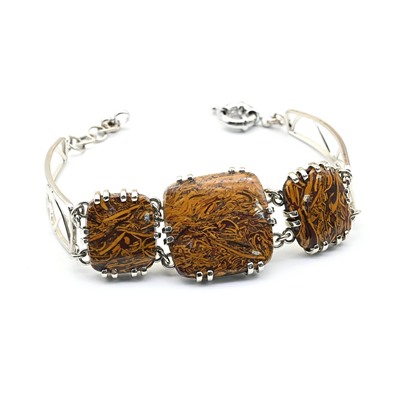 Браслет яшма мириам (змеиная), 19,5см.