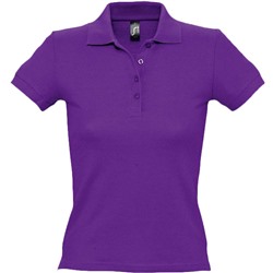 Рубашка поло женская People 210, темно-фиолетовая