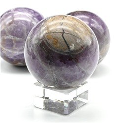 Шар из аметиста и агата, диаметр 66-68мм