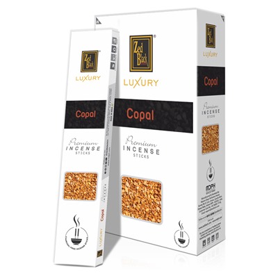 Luxury COPAL Premium Incense Sticks, Zed Black (Лакшери КОПАЛ премиум благовония палочки, Зед Блэк), уп. 15 г.