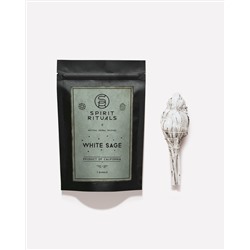 WHITE SAGE, Spirit Rituals (КАЛИФОРНИЙСКИЙ БЕЛЫЙ ШАЛФЕЙ на ножке), 1 связка.