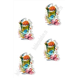 Кабошон-вырубка "Стаканчик" 2,5*3,5 см (10 шт) SF-5948