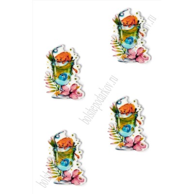Кабошон-вырубка "Стаканчик" 2,5*3,5 см (10 шт) SF-5948