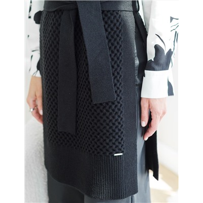 Удлиненный жилет из пряжи с кашемиром