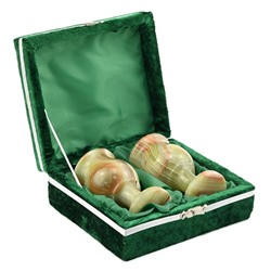 Пара рюмок из оникса 50*50*95мм в бархатной коробке