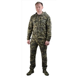 Костюм трикотажный "ТИР-3" серо-зеленая цифра (куртка + брюки 100%х/б)
