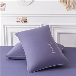 Комплект постельного белья Однотонный Сатин Вышивка CH051