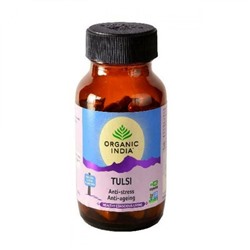 TULSI Anti-stress Anti-ageing, Organic India (ТУЛСИ (ТУЛАСИ), антистресс и омоложение, Органик Индия), 60 капс. - СРОК ГОДНОСТИ ДО 29 СЕНТЯБРЯ 2024 ГОДА