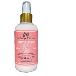 Body Lotion WILD ROSE & HONEY, Indian Khadi (Лосьон для тела ДИКАЯ РОЗА И МЁД, Питание кожи, Индиан Кхади), 200 мл. - СРОК ГОДНОСТИ ДО 31 МАРТА 2025 ГОДА