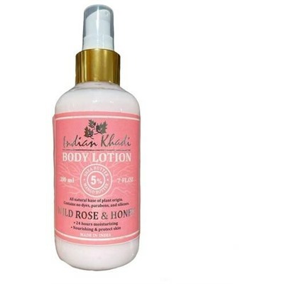 Body Lotion WILD ROSE & HONEY, Indian Khadi (Лосьон для тела ДИКАЯ РОЗА И МЁД, Питание кожи, Индиан Кхади), 200 мл.