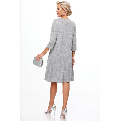 Платье светло-серое с люрексом