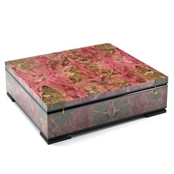 Шкатулка большая из камня родонит "Орлец" 225*175*65мм.