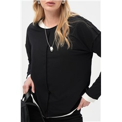 Женский лонгслив оверсайз из футера двухнитки Happyfox