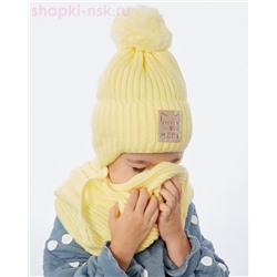 22-47-F Комплект для девочки (шапка+снуд) (50-52)