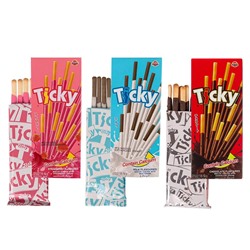 Палочки бисквитные покрытые кремом Ticky 18 гр. Таиланд