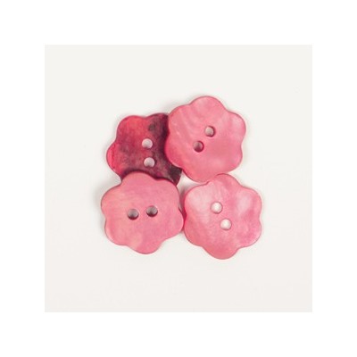 Пуговица Drops цветок (красный) 15mm 617
